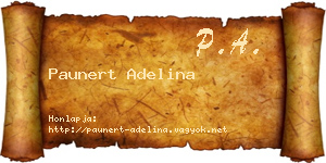 Paunert Adelina névjegykártya